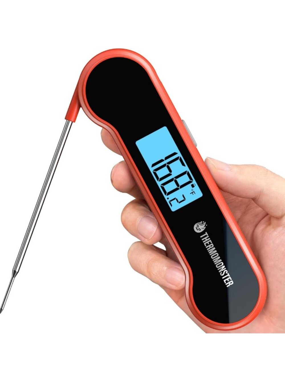 Instant Read Meat Thermometer - 0.5 Sec Digital Cooking Tool, Red Color